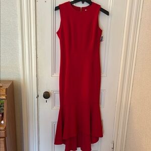 Red Sleeveless Calvin Klein Dress